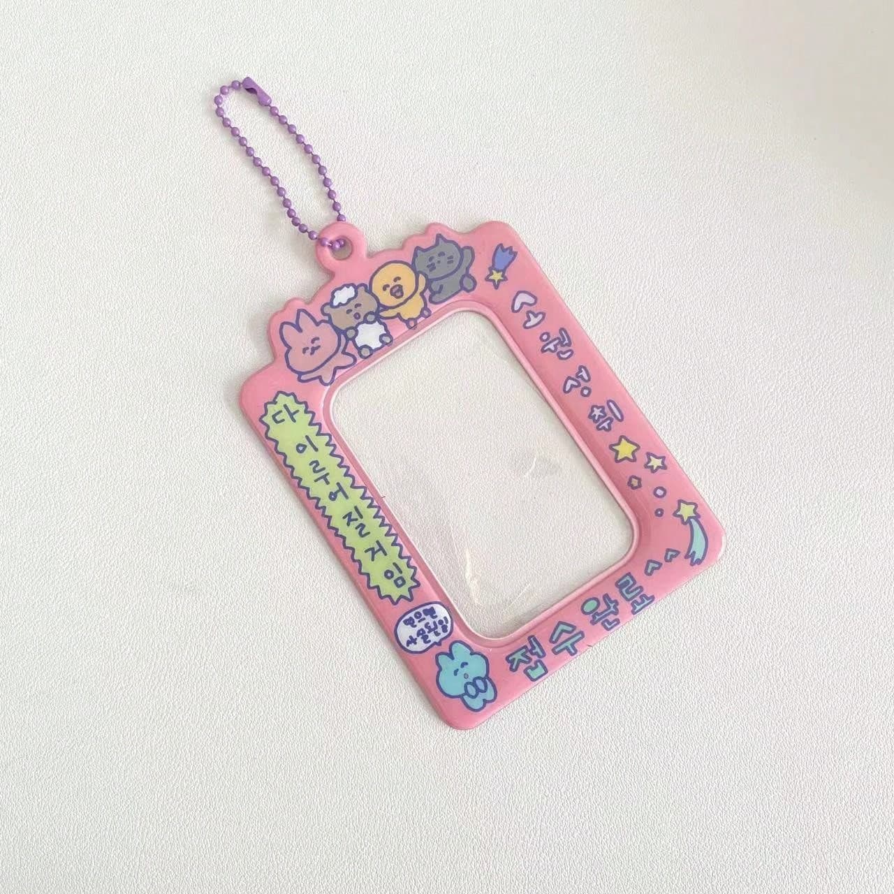 Porte-cartes de visite talisman mignon coréen, pendentifs porte-bonheur pour réaliser des souhaits, porte-clés moral